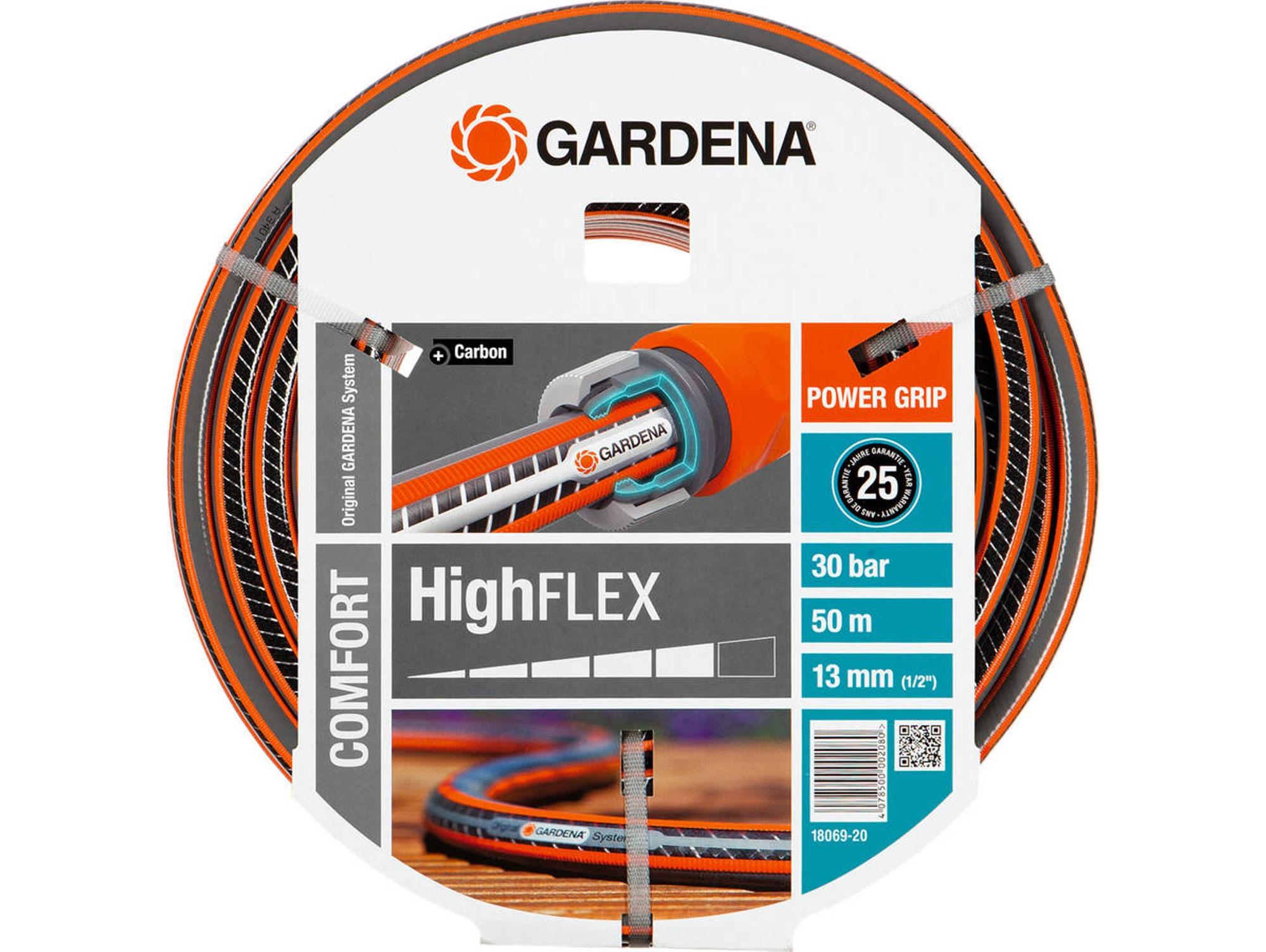 GARDENA Manguera de jardín Comfort HighFLEX 13 mm 50 m 18069-20