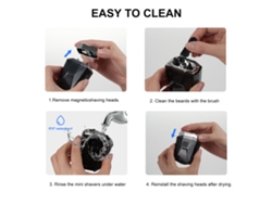 Afeitadora Eléctrica Para Hombre Recargable Con Display De Batería Cortapelos Portátil Ipx7 Lavable Para Viaje Y Uso Diario