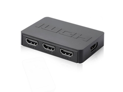 Hub Switch HDMI de 3 Puertos con Amplificación de Señal Negro GOEIK
