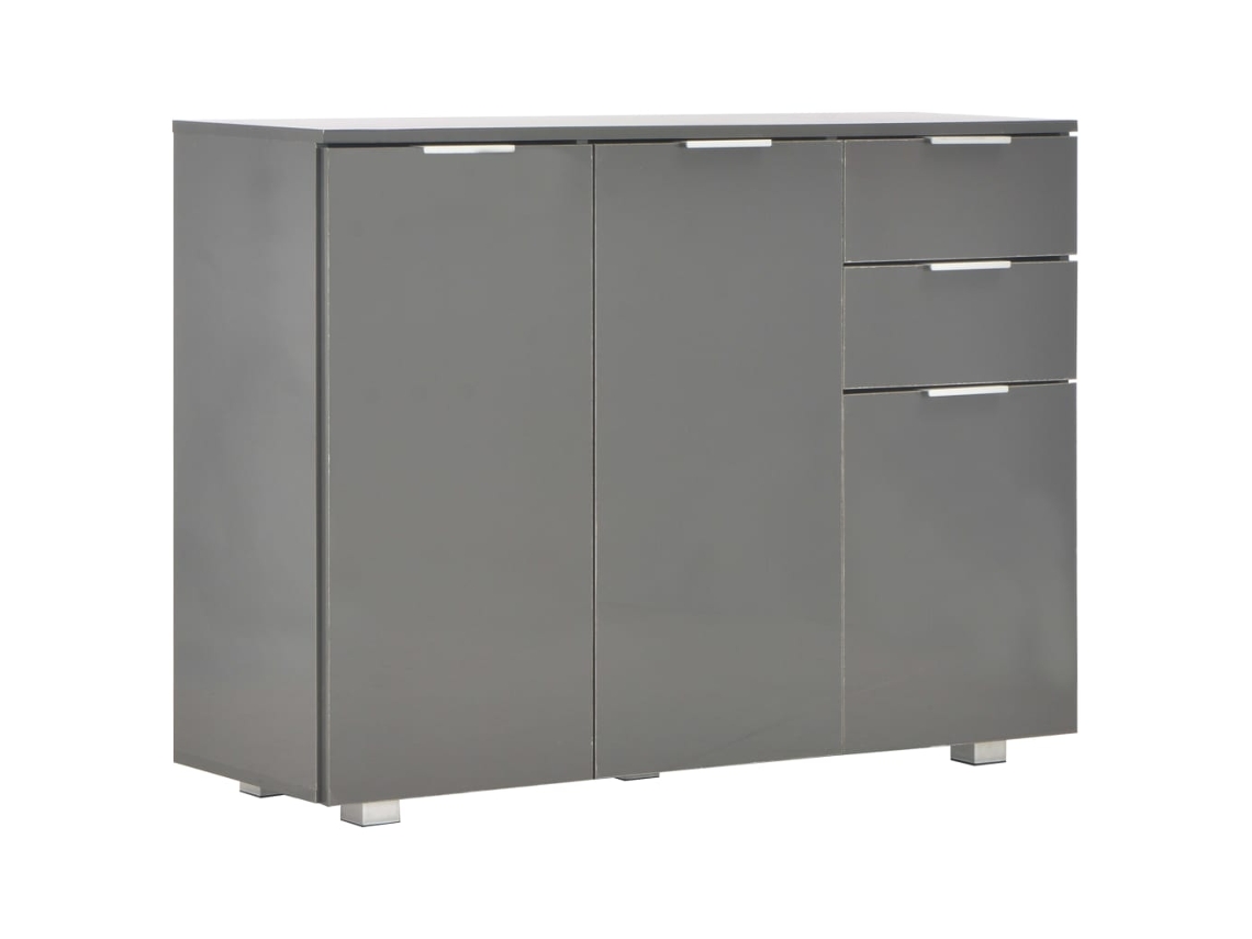 Maison Exclusive - Aparador Gris Brillante 107x35x80,5 Cm