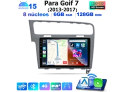 Radio Para Golf 7 (2013–2017) 6 Gb + 128 Gb, Android 15, Wi-fi, Octa-core, Carplay, Android Auto, Hexinex