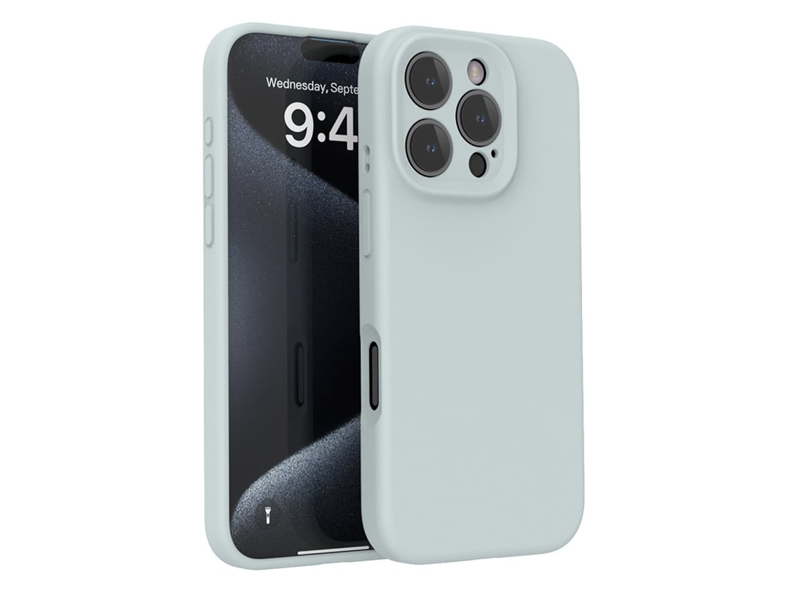(cian, Iphone 14 Pro) Funda De Silicona Líquida Para Teléfono, Compatible Con La Serie Iphone, Protección Total De La Lente Contra Caídas.