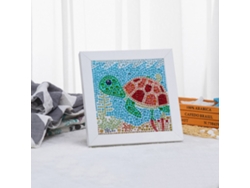 Rebe-pintura De Diamantes 5d Diy Tartaruga Bonita 150x150mm Com Brocas Completas Decoração De Escritório Presente Para Crianças