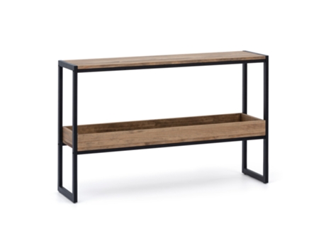 Consola BOX FURNITURE iCub (Negro - Madera y Acero - 120 x 32 x 75 cm)