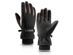 Guantes de invierno guantes de esquí cálidos e impermeables guantes cálidos para mujer guantes para pantalla táctil a prueba de viento cálidos y gruesos (negro) CHRONUS