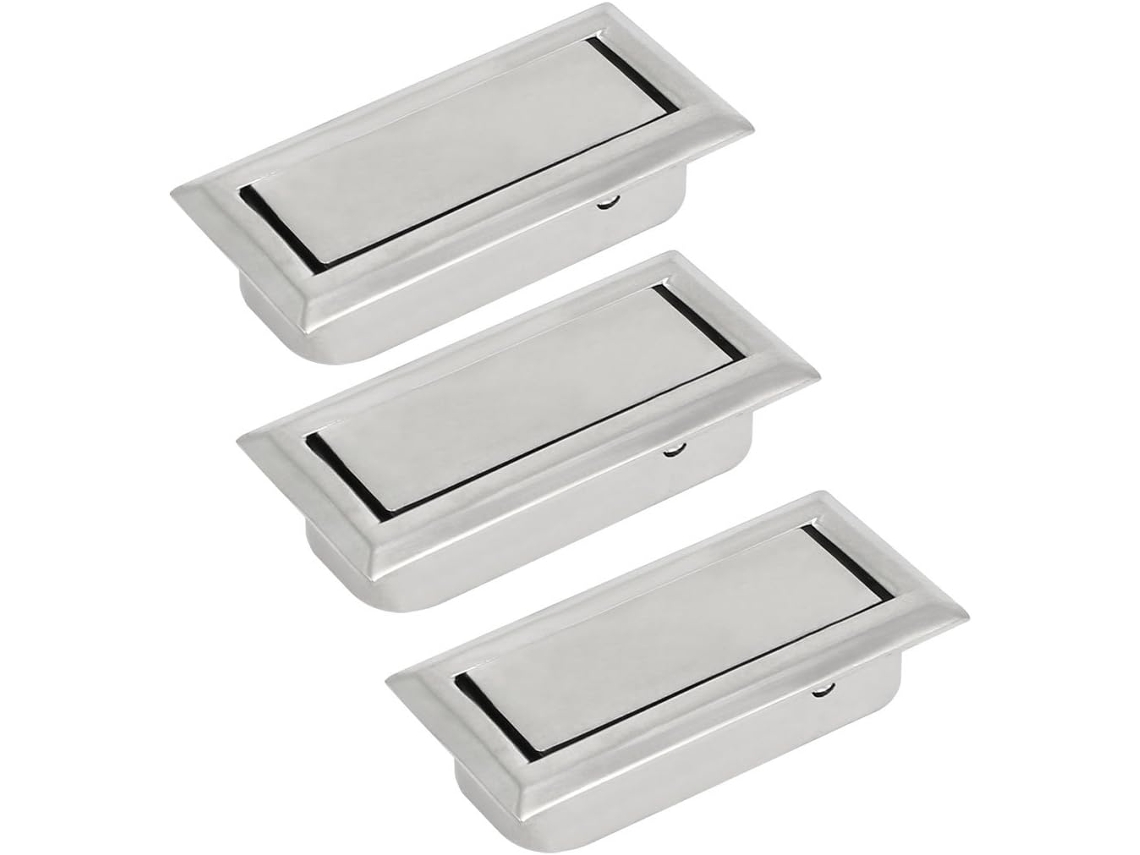 Metal Piezas Cajonera Tirador Oculto Casa, Tono Plateado, 3 (7e07beef82e0de38d0878dbfb5dd52f1)