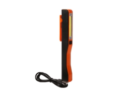 Linterna Led Portátil Recargable Por Usb Con Clip Y Imán Para Inspección Y Trabajo - Naranja