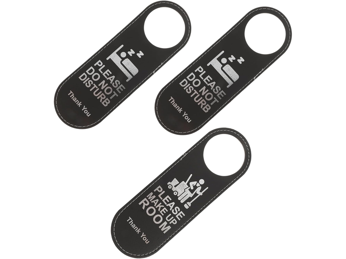 Letreros de pared de doble cara, 3 piezas: No molestar y Limpiar, por favor
