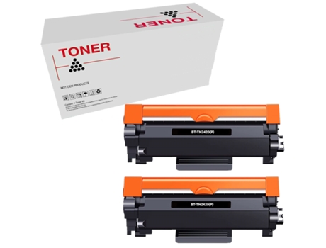 Pack 2 Tóners Compatibles Brother TN2420/TN2410 TN-2420/TN-2410