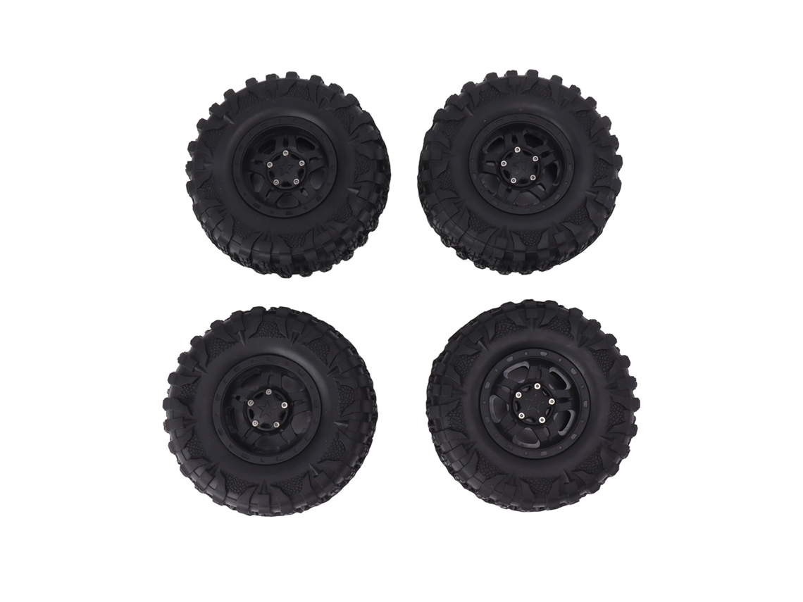 4 Neumáticos Rc De 2,2 Pulgadas Con Llanta De Plástico Resistente Al Desgaste Para Coches Rc Con Hexágono De 12 Mm