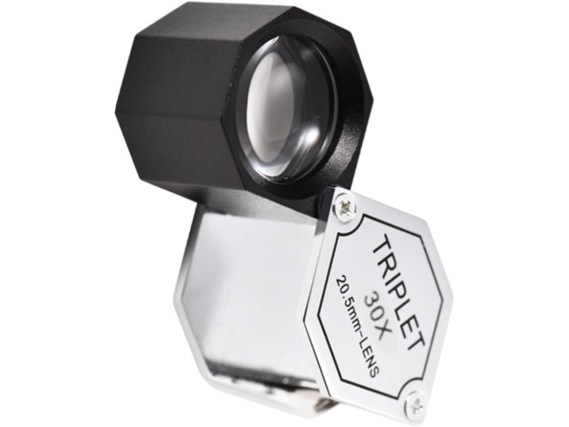 Lupa Con Ocular De Cristal Plegable De 10x/15x/20x/30x Para Joyería Y Sellos.