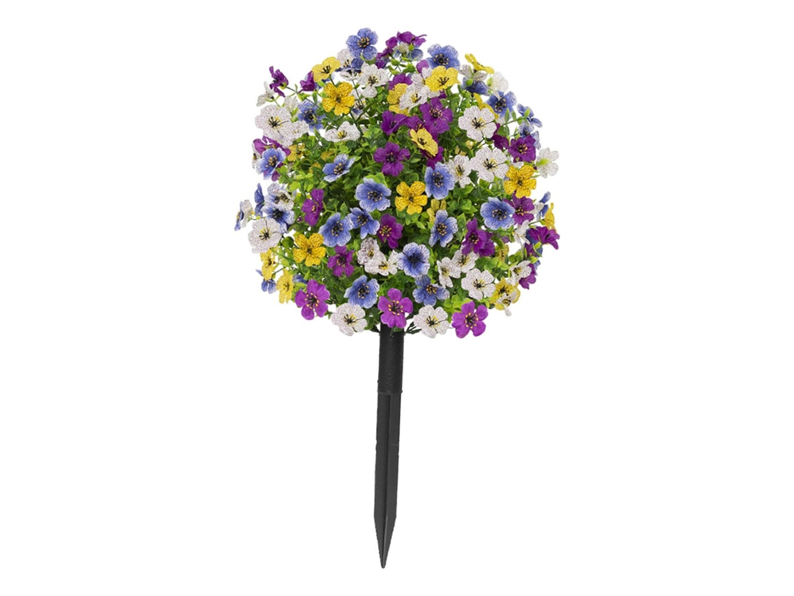 Estaca de jardín con flores artificiales para decoración jortmrd