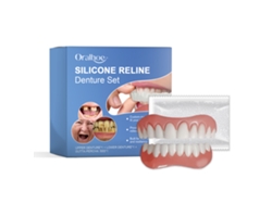 Juego de prótesis dentales de resina de silicona.