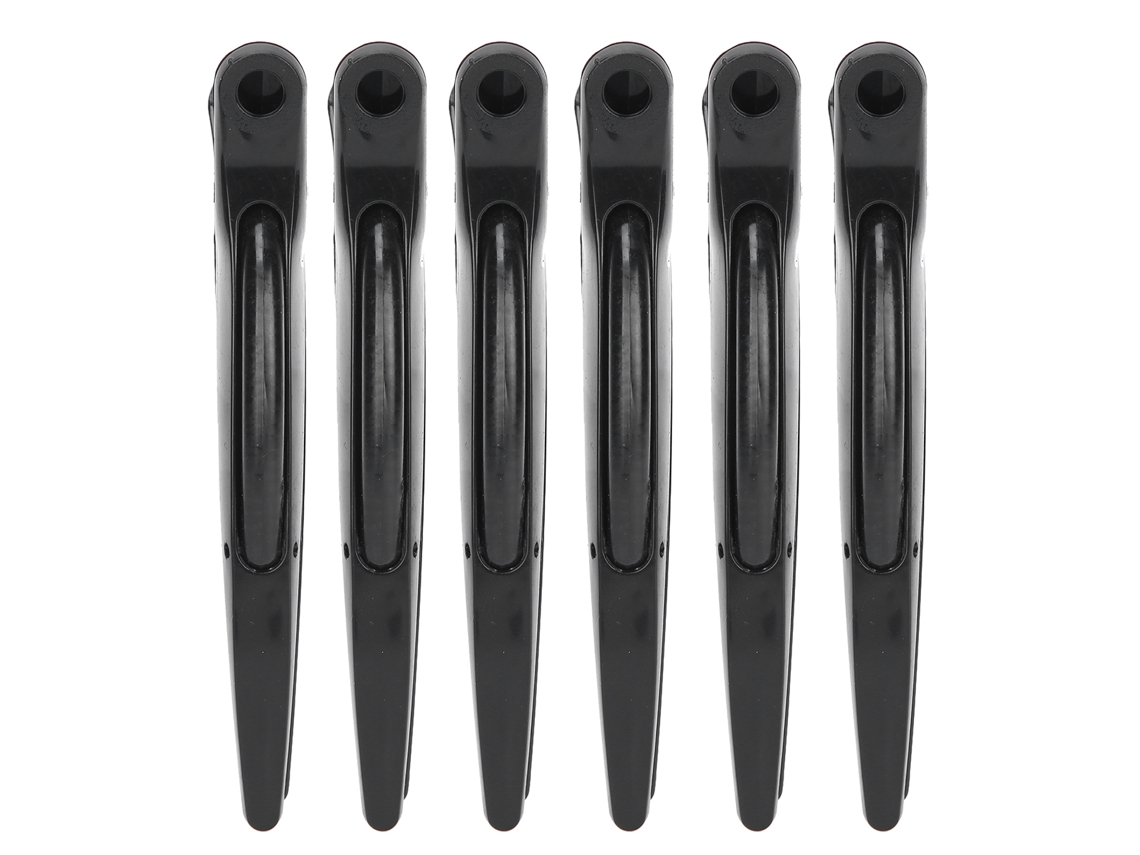 6 Piezas Pinzas De Pelo Para Estilismo Pinzas De Pato Para Peluquería Seccionar Tintes Y Permas Negro
