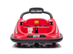Coche de choque eléctrico para niños con batería de 12 voltios, rojo, Ataa