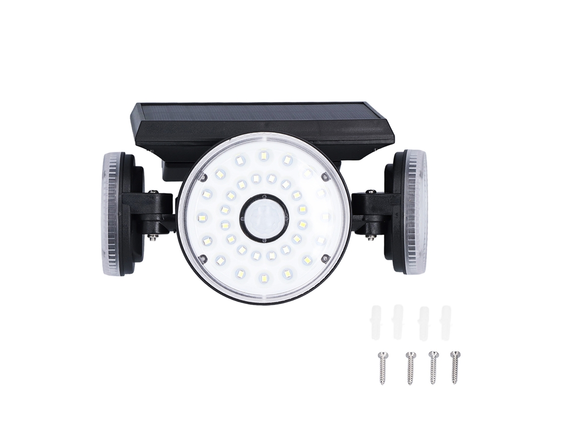 2026-lámparas Solares Exteriores Con Sensor De Movimiento 3 Cabezas Ajustables 70led Impermeables Ip65 Para Jardín Patio Carretera