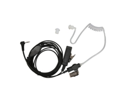 Auriculares Con Tubo Acústico De 2,5 Mm, Botón Ptt Y Clip De Acero Para Radios Walkie-talkie Motorola Talkabout, Color Negro, 1 Unidad.