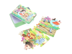 Ats-60pcs Rompecabezas Para Niños Con Patrones Cartoons Exquisitos, Juguete De Rompecabezas Con Caja De Almacenamiento Forest Play