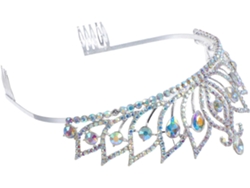 Tiara De Strass Com Coroa, Acessório De Fantasia Para Festa De Aniversário Para Meninas.