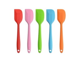 Espátulas pequeñas de silicona de 21,5 cm, resistentes al calor hasta 260 °C, flexibles e imprescindibles para cocinar y hornear (5 unidades).