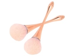 2 Brochas Grandes Para Polvos Minerales, Brocha De Maquillaje Kabuki, Brocha Para Base Suave Y Esponjosa
