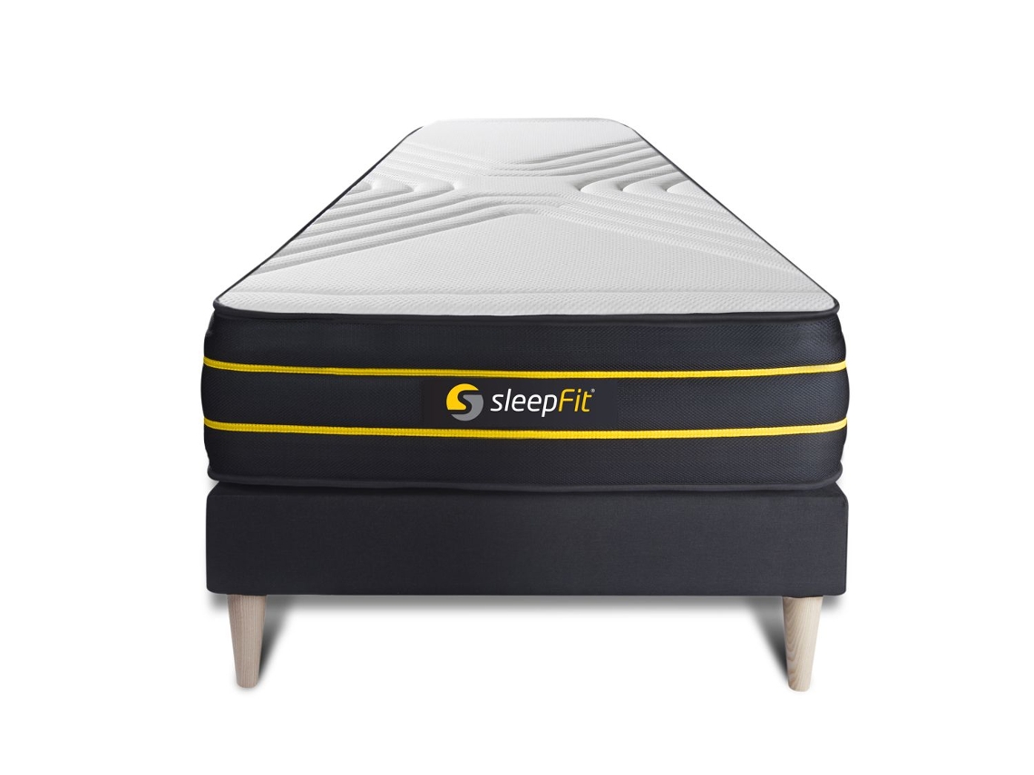Canapé de Matrimonio Ultra Mola Ensacada Memoria SLEEPFIT Espuma con memoria Negro (90x190)