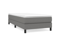 Maison Exclusive - Estructura De Cama Con Somier Tela Gris Oscuro 80x200 Cm