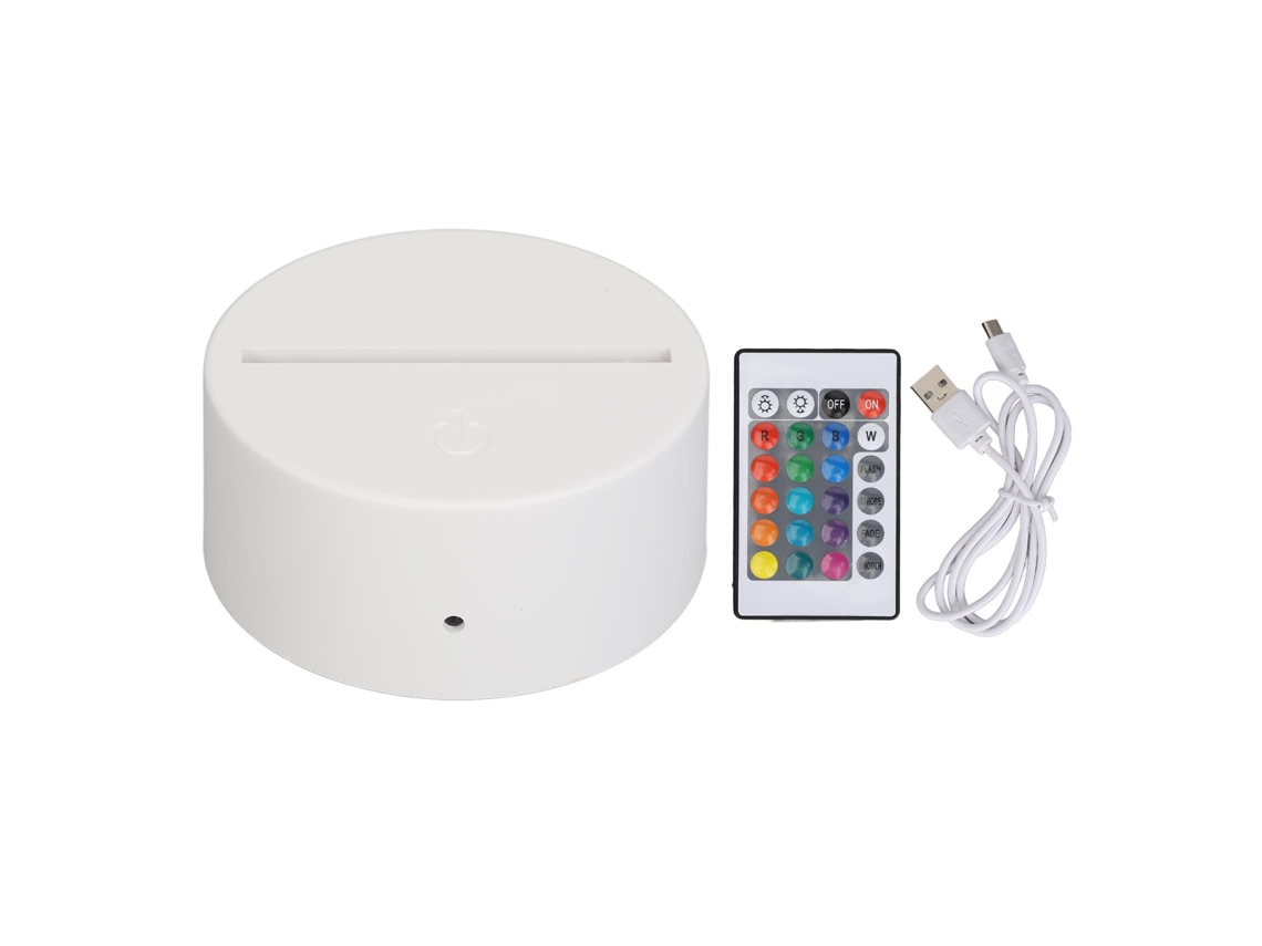 Base De Luz Nocturna Led Con Mando A Distancia Y Conexión Usb Para Dormitorio