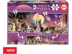 Puzzle EDUCA Junior 2x100 Triptico de Hadas (Edad Mínima: 6 Años - 200 Piezas)
