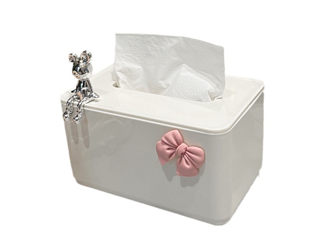 Caja De Toallas De Papel De Gran Capacidad Con Cinta, Dispensador De Plástico Decorativo Para El Hogar Y El Hotel.