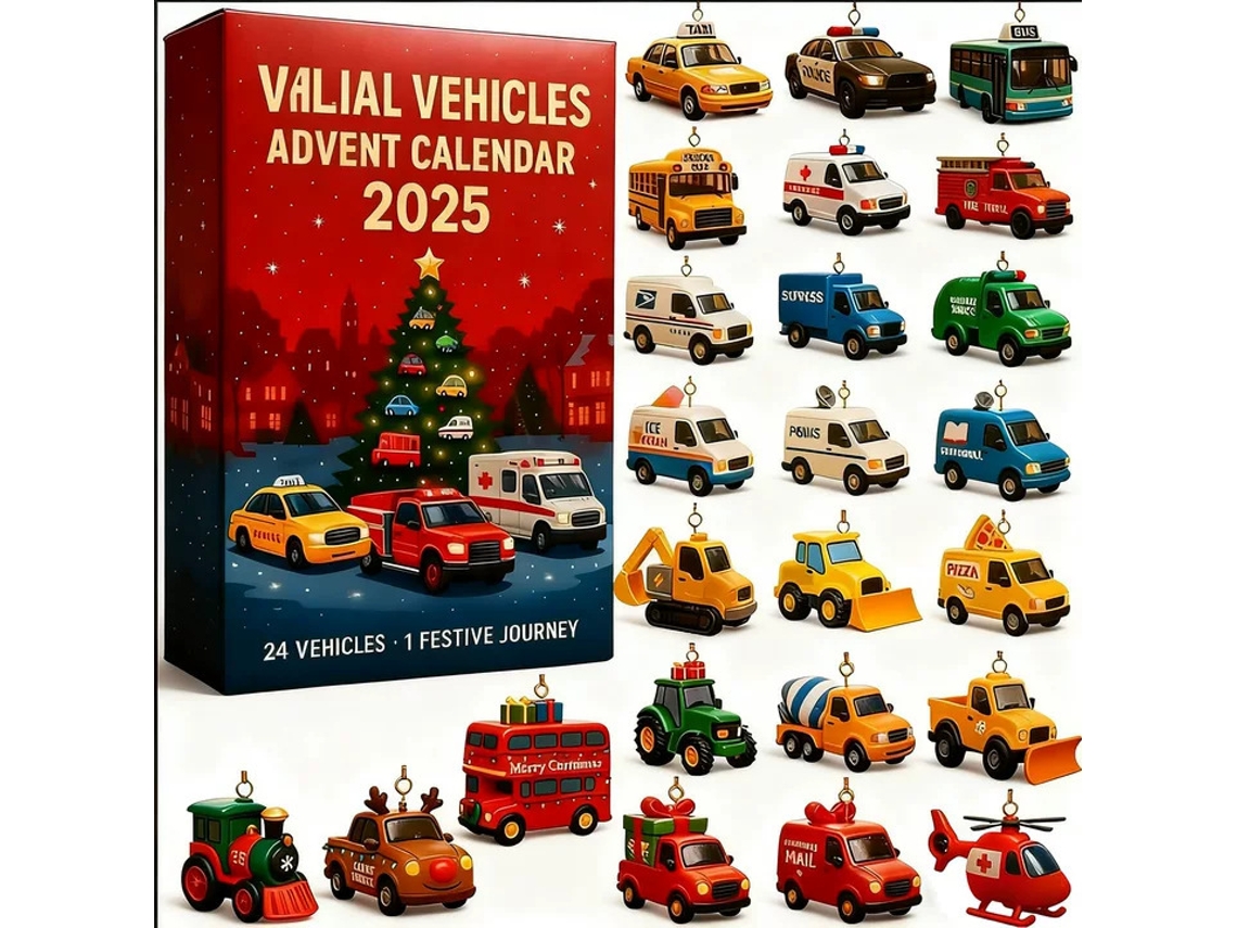 Calendario De Adviento De Coches 2024 – 24 Mini Juguetes Que Corre Hacia Adelante Y Atrás, Regalo Navideño
