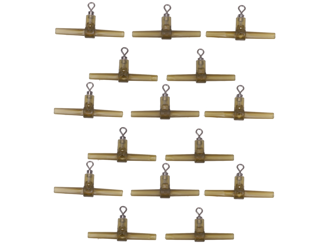 2026rebe-15pcs Manguitos Anti Enredos Side Bend Con Swivel Gancho De Carpio Para Rig Helicóptero Pesca De Carpa