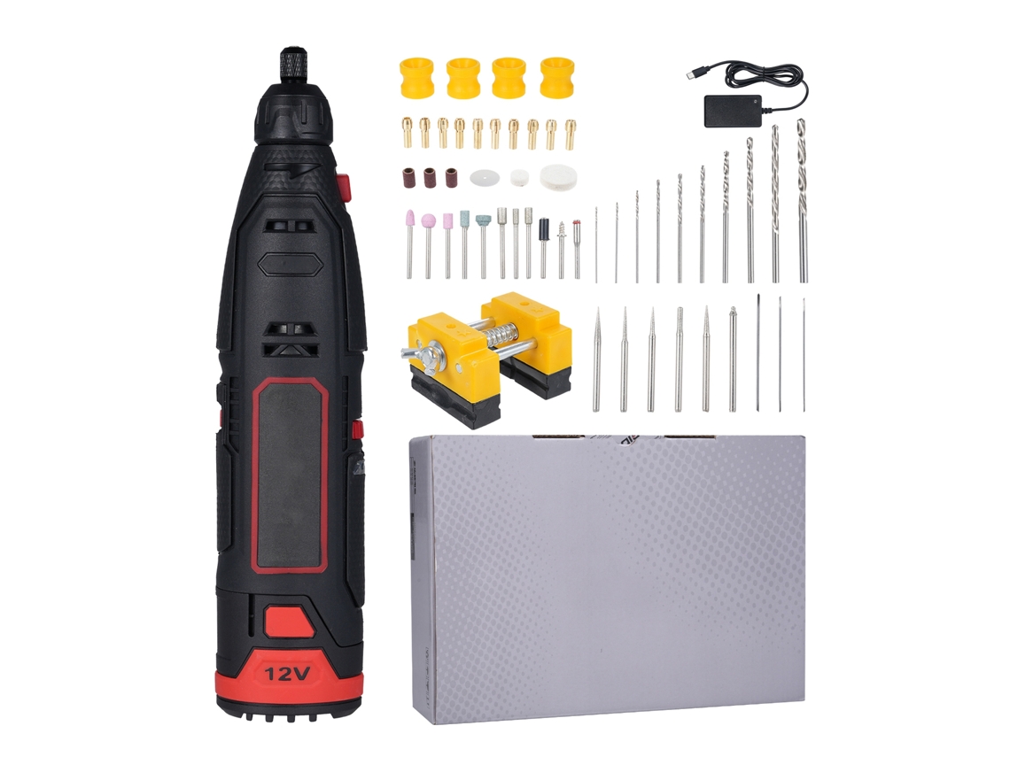 Taladro Eléctrico Inalámbrico Con 6 Velocidades Y Accesorios Para Manualidades, Batería De 12 V Y 1300 Mah, Enchufe Europeo.