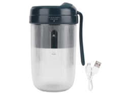 Vaso para jugo de 300 ml, mini licuadora de acero inoxidable con USB recargable, exprimidor portátil y máquina para hacer batidos.