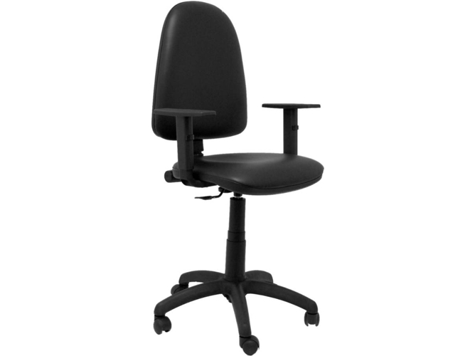 Silla de Escritorio Operativa PIQUERAS Y CRESPO Ayna Negro (Brazos regulables - Similpiel)