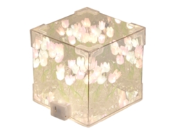 Mali luz de Noite Tulipa 2 em 1 Lâmpada de Espelho Cubo Diy Decorativa Led Presente Aniversário
