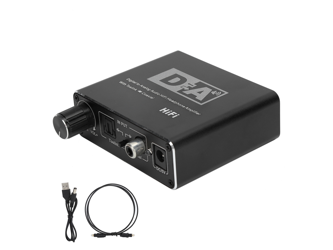 Convertidor Digital A Analógico De Fibra Óptica Con Decodificador De Audio De 5.1 Canales Y Control De Volumen.