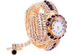 Elegante Reloj Cuarzo Mujer Aleación Cristales Resistentes Arañazos Correa Cómoda Niñas Mujeres Moda
