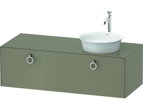 DURAVIT Tulip blanco, mueble de baño colgado en la pared, ancho 1300 x profundidad 550mm, con 1x extraíble, con tirador, WT4982R