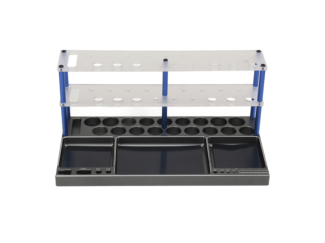 Organizador De Destornilladores Rc Para Modelos De Aviones Y Drones De Carreras Con Diseño Magnético - Columna Azul