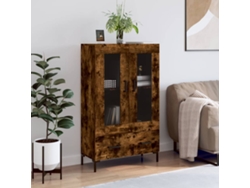 Lovely Home Armario Alto Derivados de Madera 69,5X31X115Cm Roble Ahumado
