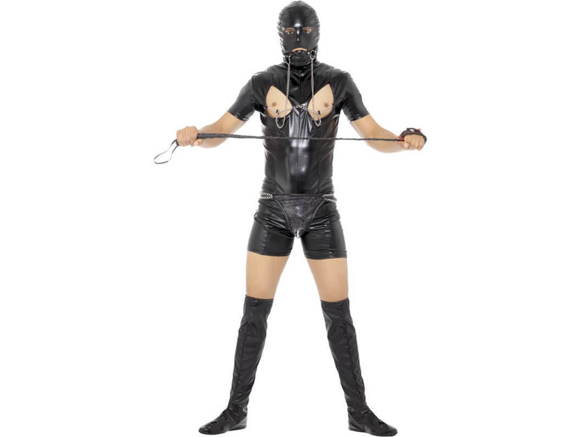 NÂO ATIVAR Disfraz de Hombre DISFRAZZES Sumiso Negro (Talla: XL)
