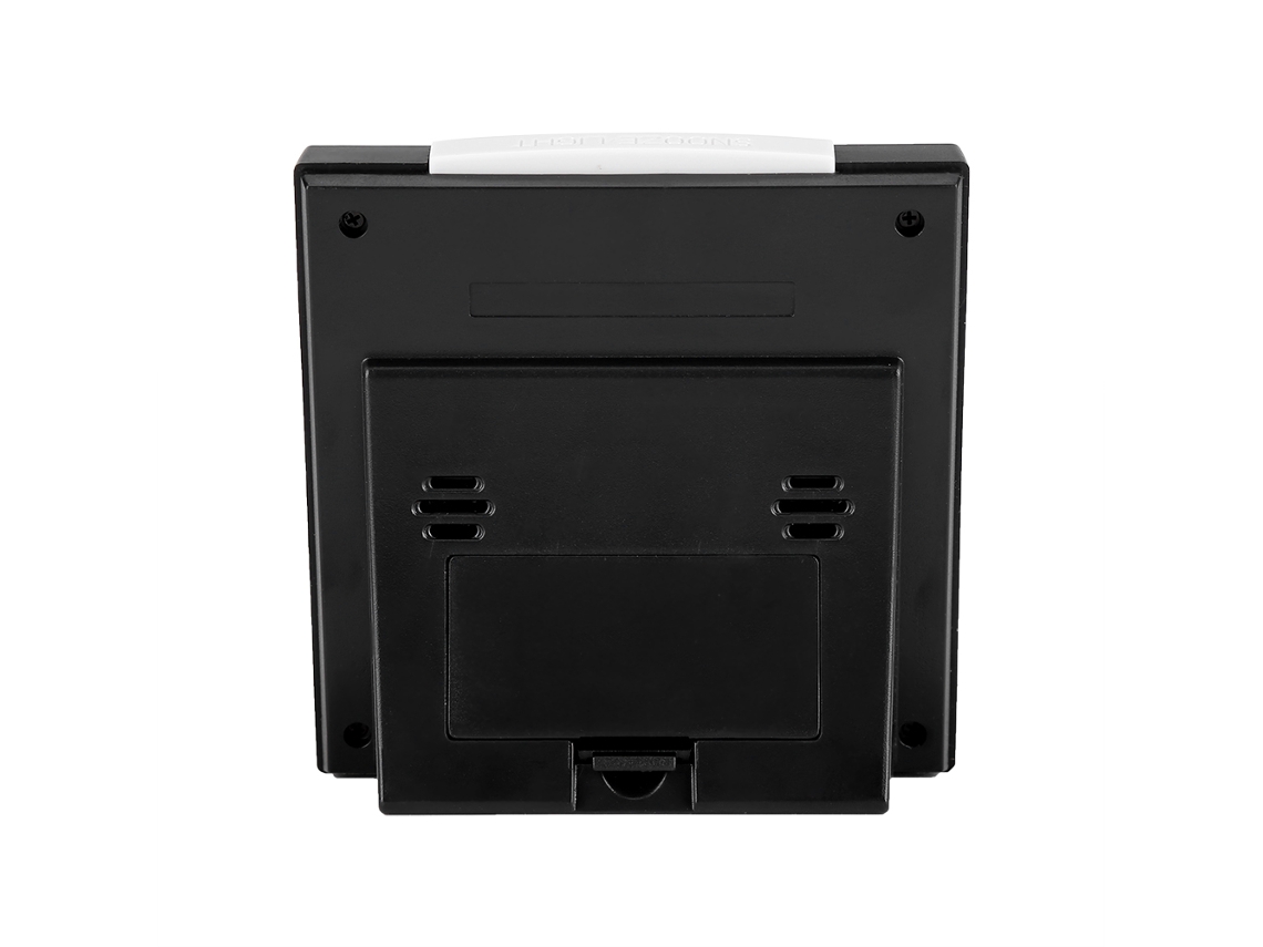Reloj despertador con termómetro digital, pantalla retroiluminada que muestra la temperatura, la humedad y otros parámetros.