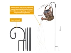 Bj-lâmpada Solar De Chuveiro 36leds 600mm Com Controle De Luz Ip65 Resistente À Água Para Jardim Pátio Decoração Festas Natal
