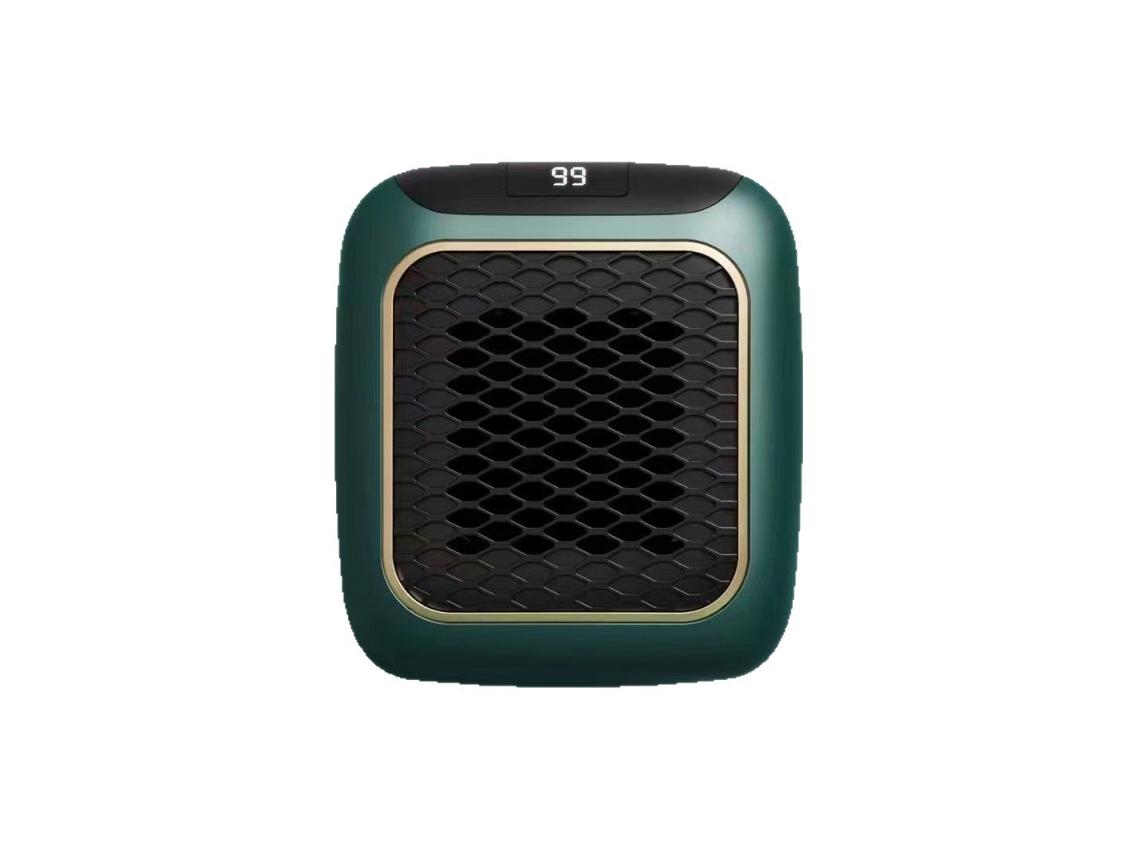 Calefactor portátil, calefactor de pared con ventilador y control remoto (verde) Cuich