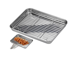 2026-34467-bandeja De Hornear Con Rack De Acero Inoxidable, Hoja Para Horno Y Rack De Enfriamiento Para Galletas