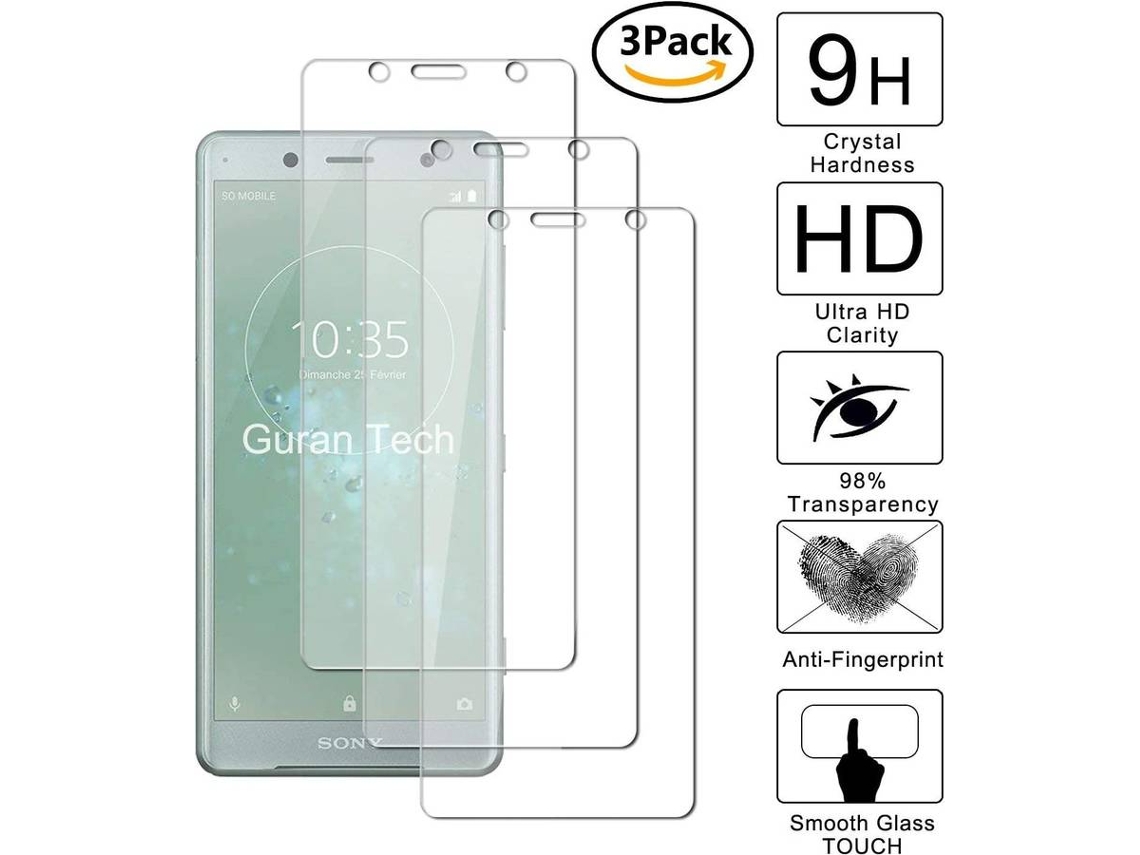 3x Protector Cristal Templado Sony Xperia XZ2 Compact HONGWE.