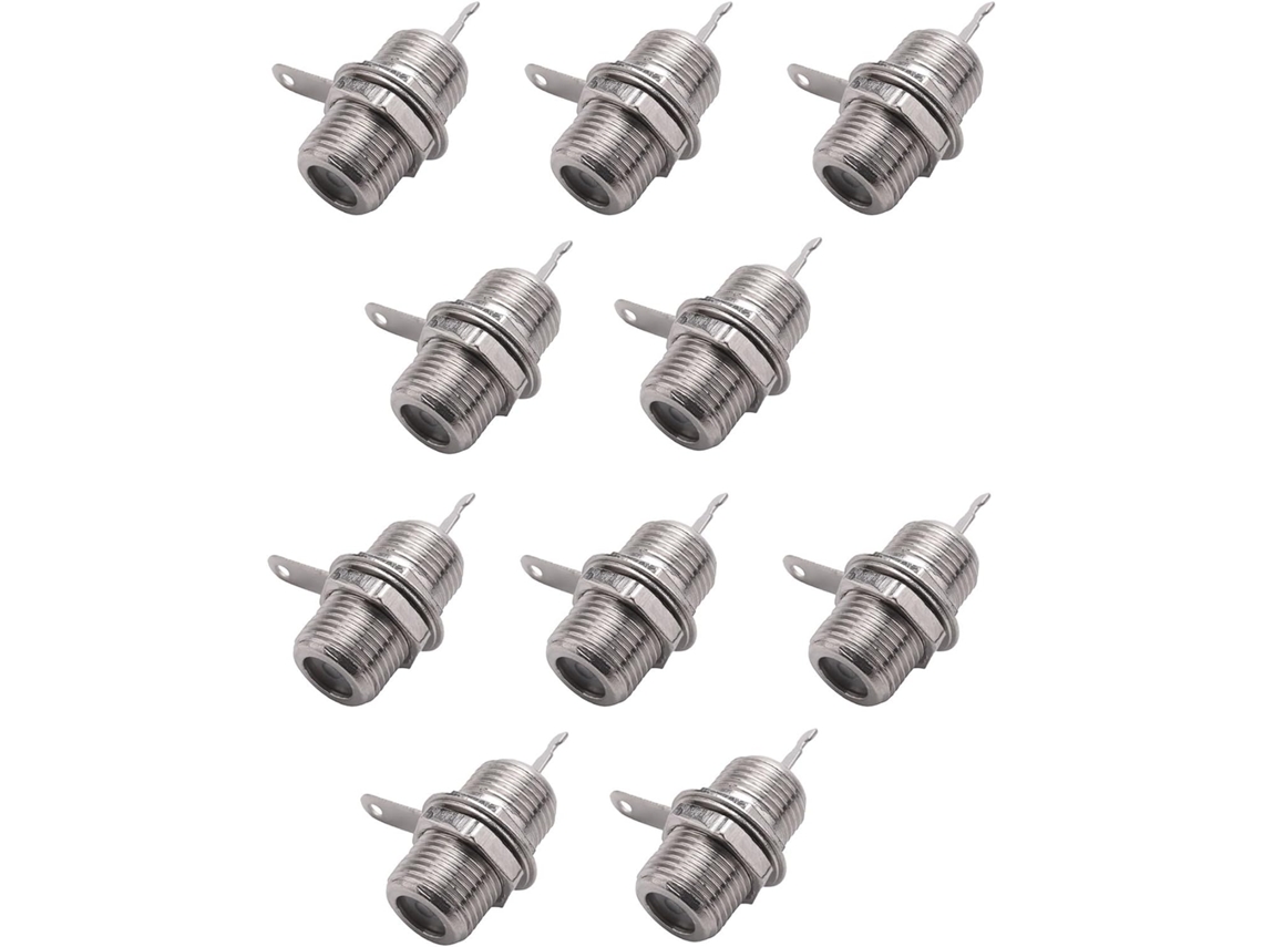 50 Adaptadores Tipo F Para Conector Hembra De Montaje En Panel