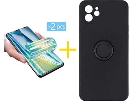 Carcasa + 2 Protectores de Pantalla para iPhone 12 Mini SKYHE Negro