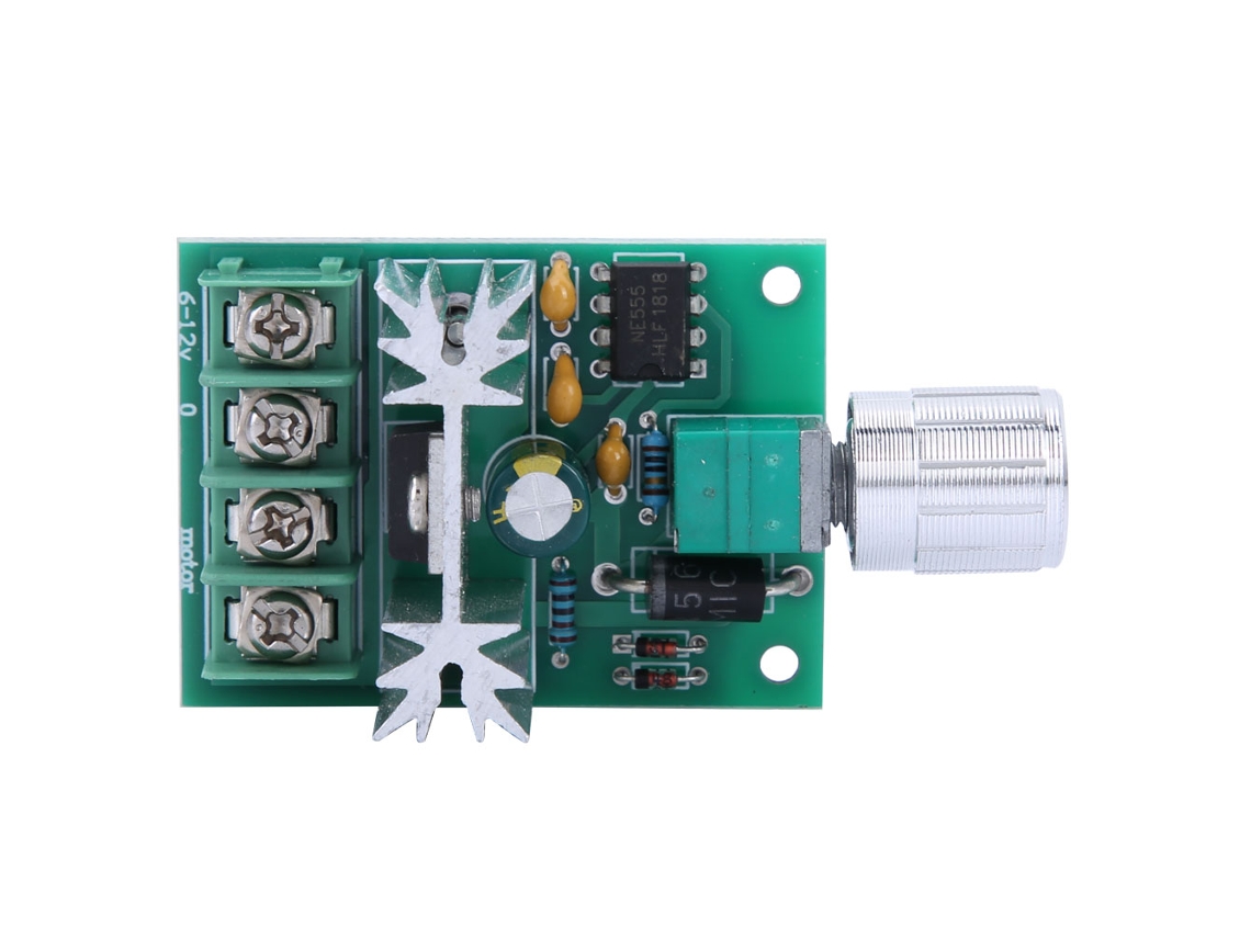 2026velora-regulador De Velocidad Pwm Para Motor Dc 6-12v 6a Controlador Interruptor 51*37mm